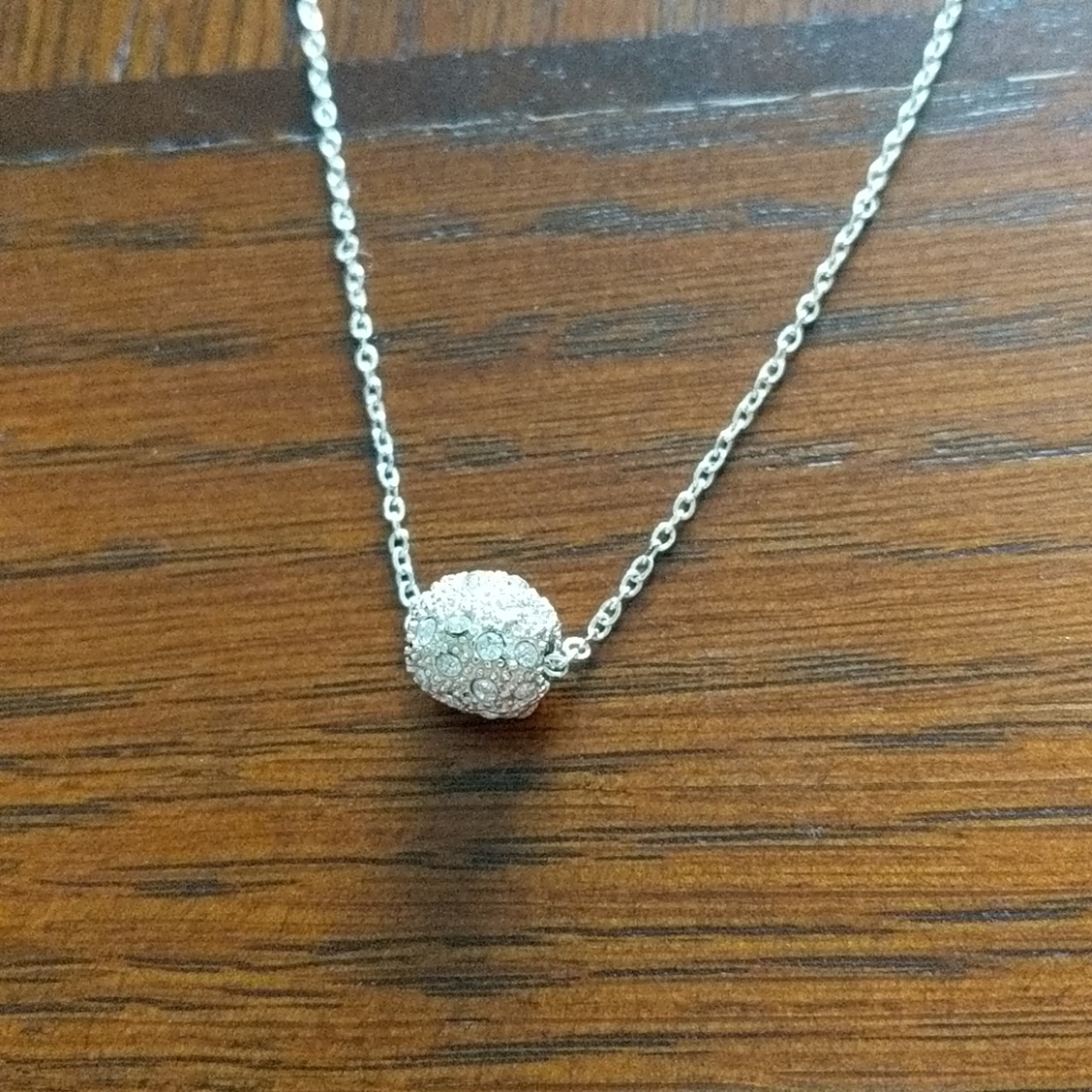 Rhinestone ball necklace